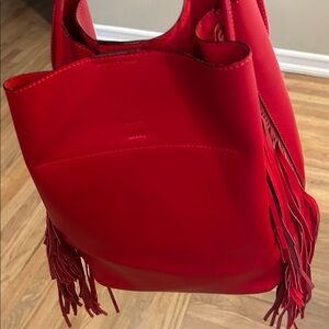 Fringe Leather bag shoulder bag 
On both sides - so fun! GMMY style H8JJ8XK